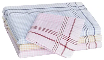Tobeni 12 Damen Taschentücher 100 Baumwolle farbig 30 x 30 cm Design 11