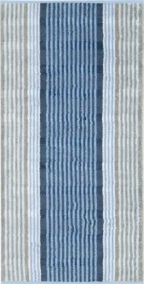 Produktbild von Cawö Duschtuch Noblesse Harmony - Streifen" blau 80x150 cm"
