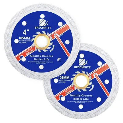Image de Disque de coupe diamanté de 105 mm, lot de 2, pour carrelage et granit