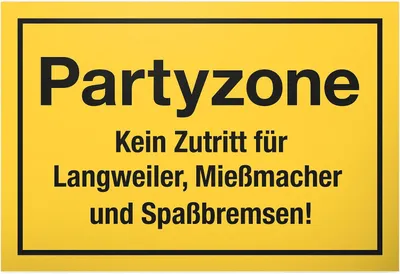 Productafbeelding van Bedankt! Partyzone - Plastic bord met spreuk - Grappig cadeau voor hem - Cadeau-idee verjaardagscadeau mannen/jongens