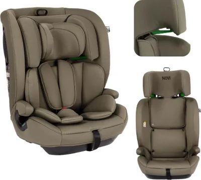 Produktbild von Novi Jules V2 i-Size Kindersitz (R129) – 76–150 cm – 5-Punkt-Gurt – Gurtbefestigung mit Top Tether - Taupe