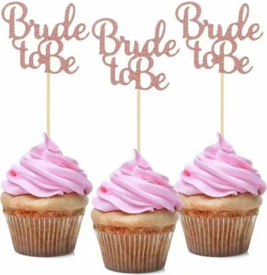 Obrázek produktu pro Zapichovátka do cupcaku - Bride To Be - Rozlučka se svobodou - 12 ks