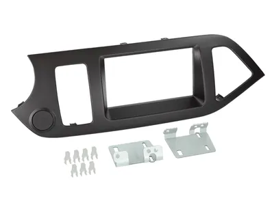 Image de Adaptateur de façade 2-DIN pour KIA Picanto 2011 > noir