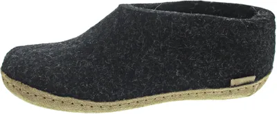 Produktbild von Glerups Hausschuh Modell A mit Ledersohle – Dein hochwertiger Hüttenschuh: charcoal / 38 Farbe: charcoal Größe: 38