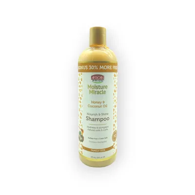 Zdjęcie produktu dla African Pride Moisture Miracle for Natural Coils & Curls Odżywia i Nabłyszcza Bezsiarczanowy Szampon Bezpieczny dla Koloru