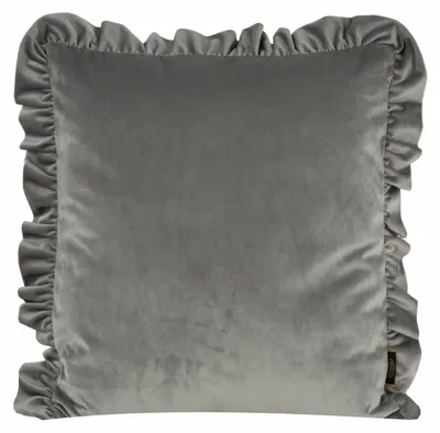 Obrázek produktu pro VELVET povlak na polštář 45x45 volán stříbrný