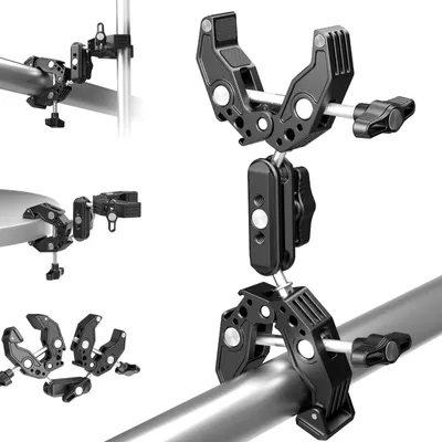 Productafbeelding van Dubbele superklem camerabevestiging met verstelbare arm