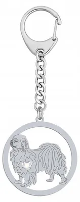 Produktbild von Mejk Jewellery Spaniel Tybetański Schlüsselanhänger Silber Gravur