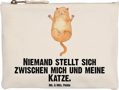 Produktbild von Mr. & Mrs. Panda beauty tasche Katze Umarmen Grösse XL Große - Weiß - Geschenk, Cat, Kulturbeutel, Kosmetiktasche, Cats, kosmetiktäschchen, Schminktasche, Freunde