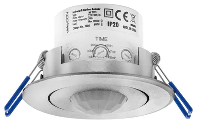 Produktbild von deleyCON Infrarot Decken-Bewegungsmelder 360° 8m IP20, 1 Stück - Aluminium