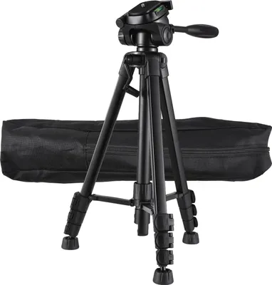 Produktbild von 150 cm/59 Zoll Tragbares Kamerastativ, Reisestativ aus Aluminiumlegierung, Tragkraft 3 kg, mit Tragetasche fuer Vlog, Live-Streaming, Videoaufzeichnung, Reisefotografie