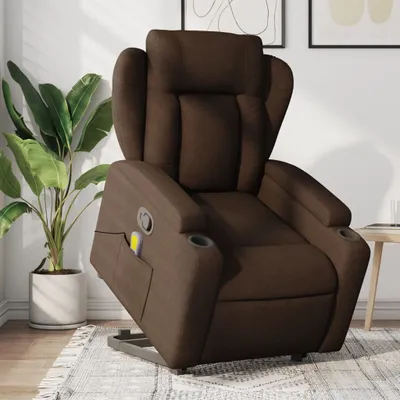 Produktbild von Cloris DesignMöbel Massagesessel mit Aufstehhilfe Braun Stoff , Klassische Sessel 2024 Neu