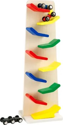 Immagine prodotto di Small Foot - Torre di binari per auto a zig-zag in legno, 4dlg.
