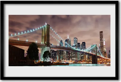 Produktbild von Bild 60x40 MDF-Rahmen Wandkunst Architektur Brücke Stadt