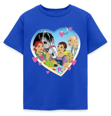 Produktbild von Spreadshirt Die Drei Ausrufezeichen Einsatz Im Pferdestall Kinder T-Shirt, 98/104 (3-4 Jahre), Royalblau