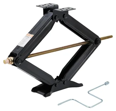 Obrázek produktu pro Zvedák s nůžkovým mechanismem, z odolné oceli, s nastavitelnou výškou, černý
