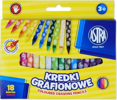 Image de Graphion crayons de couleur 18 couleurs Astra