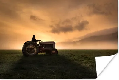 Produktbild von MuchoWow® Poster Traktor - Landwirt - Nebel 30x20 cm - Plakate - Print