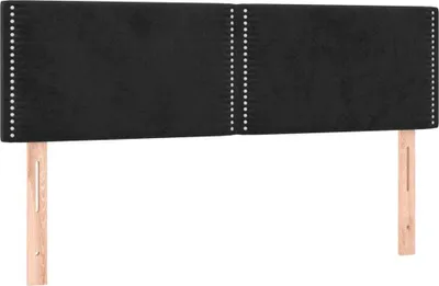 Produktbild von vidaXL Kopfteile Schwarz 144x5x78/88 cm Samt