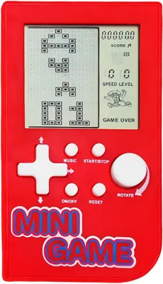 Produktbild von Mini-Konsole mit 26 Retro-Spielen, tragbar für unterwegs/für drinnen, rot, Weihnachten