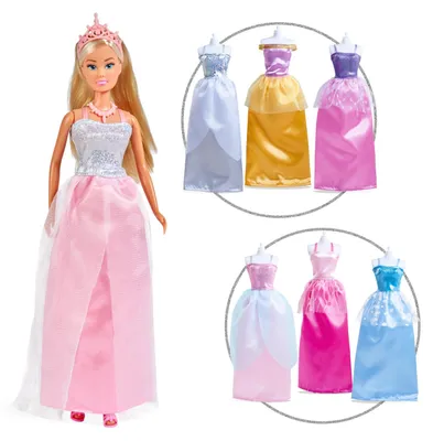 Produktbild von Simba Steffi Love Princess Fashion – Prinzessinnenpuppe mit 7 Kleidern & 16 Zube