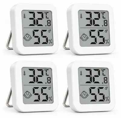 Productafbeelding van Thermometer Set van 4 Stuks Hygrometer voor Binnengebruik