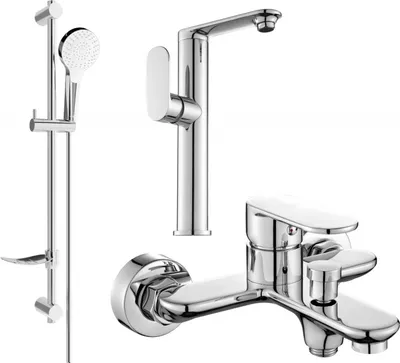 Produktbild von Mexen Milo DF05 Badewannenset, Chrom - 713153DF05-00