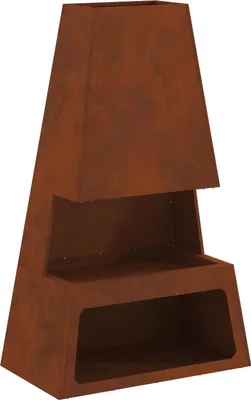 Produktbild von Feuerstelle Braun 60 x 35 x 100 cm Wetterfeststahl