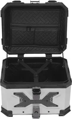 Produktbild von Motorrad-Topcase aus Aluminiumlegierung, 45 l, wasserdicht, diebstahlsicher, Heckbox, Heckkoffer, Gepäckaufbewahrung mit Sicherheitsschloss
