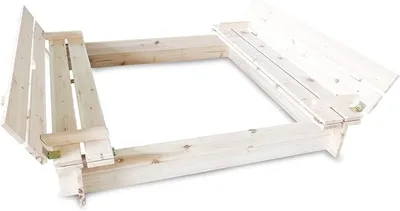 Imagen del producto de Caja de arena Silecomplaza con tapa abatible y banco integrado, 120 x 120 x 20 cm