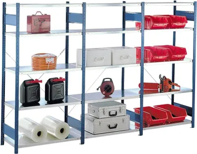 Produktbild von SCHULTE Schwerlastregal 12650-130-B silber 130,0 x 50,0 x 200,0 cm
