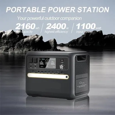 Productafbeelding van Draagbare powerbank – Mobiele energiebron – 2160Wh capaciteit – 2400W AC-uitgang