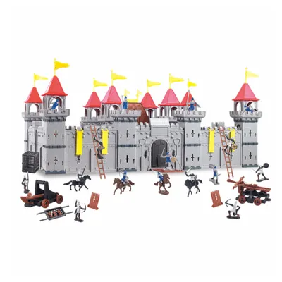 Produktbild von Große Ritterburg mit Spielfiguren & Zubehör Kunststoff 72 cm