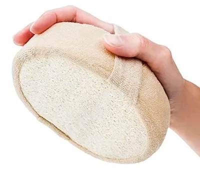 Zdjęcie produktu dla Gąbka luffa naturalna do kąpieli peeling ciała frotte 14 5 cm