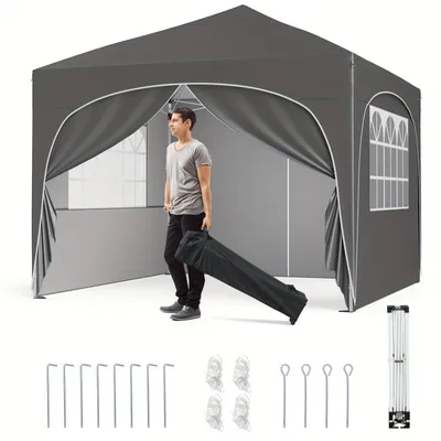 Produktbild von Partyzeltt – Pavillon – Aufstellzelt – Gartenzelt – Festzelt – 3,05 x 3,05 m – Wasserdichtes Oxford-Gewebe