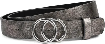 Produktbild von styleBREAKER Damen Gürtel 3 cm | Glänzende Ringschnalle in Gold oder Silber | Verstellbarer Taillengürtel & Hüftgürtel | Glattes Kunstleder für Kleider & Jeans
