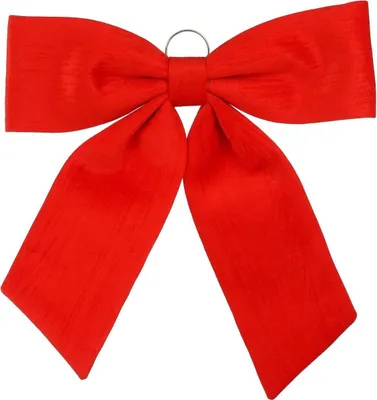 Produktbild von Mica Decorations Deko-Schleife Rot 57x63x3 cm – große wiederverwendbare Weihnachtsschleife für Tür, Baum & Geschenke