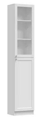 Zdjęcie produktu dla Topeshop W40 PAFOS BIA SH KPL, Płyta wiórowa, Szkło, Płyta wiórowa, Nowoczesny, 2 drzw., 6 pół., 400 mm