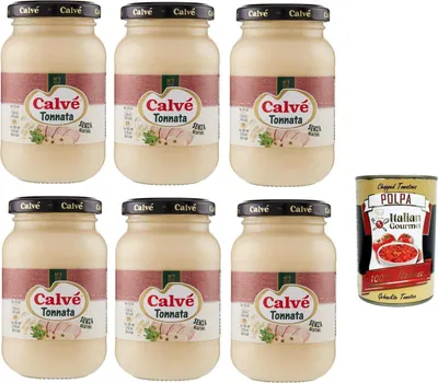 Produktbild von Salsa Tonnata Thunfischsauce würzen soße Salad sauce 6x 225 ml + Italian Gourmet polpa 400g