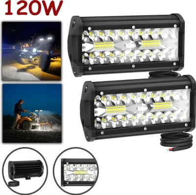 Image de LARS360 Projecteur de travail à LED 2x120W, IP67 Projecteur tout-terrain pour voiture, bateau et applications agricoles, puissant et résistant aux intempéries