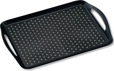 Produktbild von Serviertablett, Material: Kunststoff, Maße: B 40 x T 28.5 cm, Farbe: Schwarz