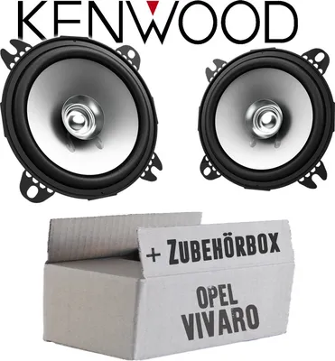 Produktbild von Lautsprecher Boxen Kenwood KFC-S1056 - 10cm Koax Auto Einbauzubehör - Einbauset passend für Opel Vivaro A - justSOUND