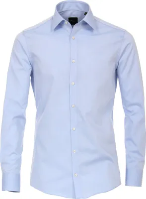 Produktbild von Venti - Slim Fit - Bügelfreies Herren Business Hemd mit Extra langem Arm (69cm) in verschiedenen Farben (001489), Größe:40, Farbe:Blau (115)