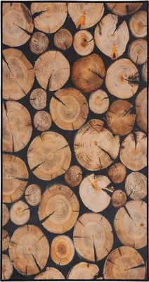 Obrázek produktu pro BELIANI koberec Hnědý s tištěným vzorem dřeva, 80x150 cm, krátkosrstý