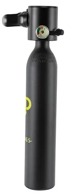 Produktbild von Mini Tauchflasche - 0,5 l Aluminium Tauchzylinder - 100 l Luftvorrat - 5–10 Min Atemzeit - bis 200 bar - für Schnorcheln & Unterwasserfotografie - Schwarz