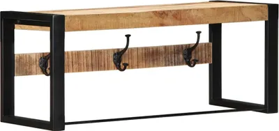 Produktbild von Möbel Garderobe 80x35x35 cm Raues Massivholz Mango - Wandgarderoben und Haken 4015937