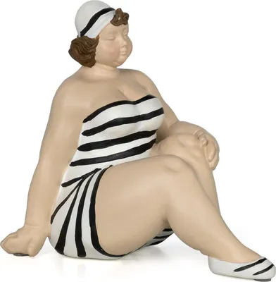 Immagine prodotto di Figura deco di donna paffuta in costume da bagno