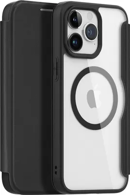 Image de Dux Ducis Skin X Pro Housse magnétique Flip MagSafe compatible avec iPhone 15 Pro Noir