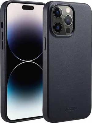Immagine prodotto di Accezz MagSafe Cover posteriore in pelle per iPhone 14 Pro Max - Nero onice