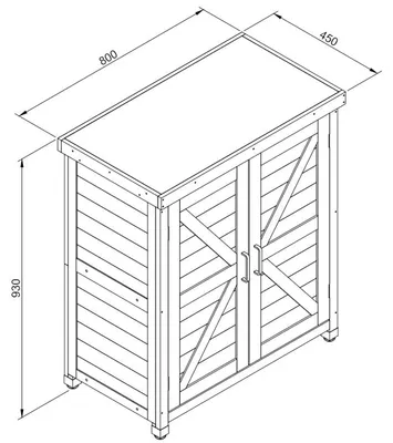 Produktbild von Outgarden Weiß 120 x 60 x 180 cm Gartengeräteschrank Jackson, Moderner Gartenschrank Für Innen Und Außenbereich, Aus Asiatischem Nadelholz Mit Metallabdeckung, Magnetverschluss Und Einlegeboden